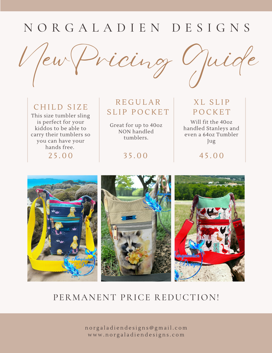 Permanent Price Reduction on Tumbler Slings!